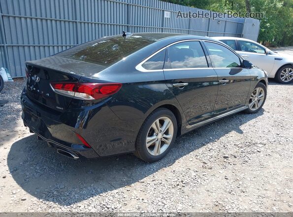 5NPE34AF6JH656456 2018 HYUNDAI SONATA Черный Задняя правая четверть