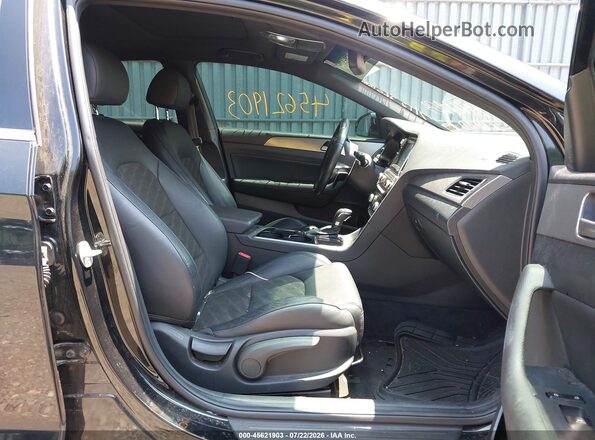 5NPE34AF6JH656456 2018 HYUNDAI SONATA Черный Вид салона спереди