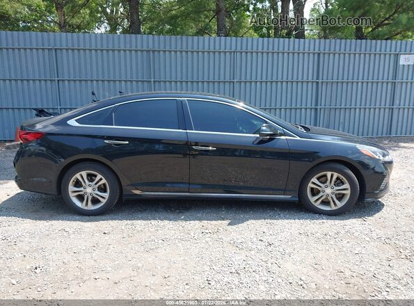 5NPE34AF6JH656456 2018 HYUNDAI SONATA Черный Вид задней части салона