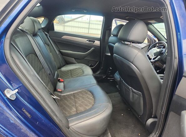 5NPE34AF6JH672964 2018 HYUNDAI SONATA Blue Widok tylnych siedzeń