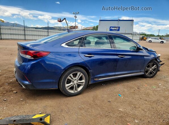 5NPE34AF6JH672964 2018 HYUNDAI SONATA Blue Tył prawy