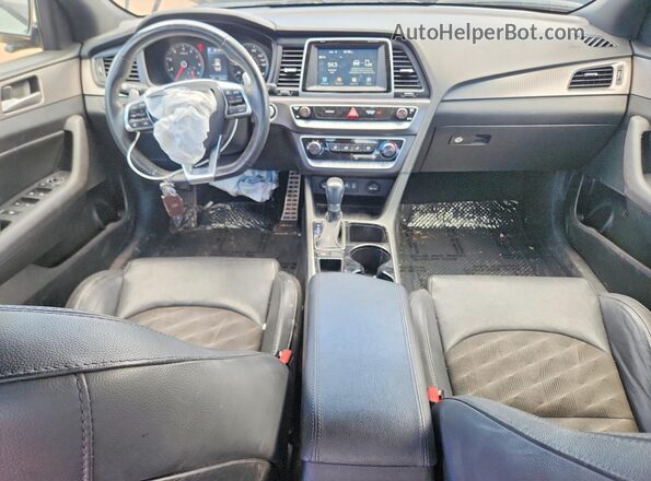 5NPE34AF6JH672964 2018 HYUNDAI SONATA Blue Widok deski rozdzielczej