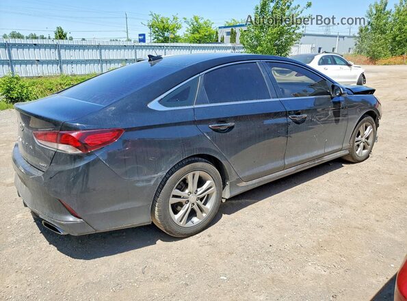 5NPE34AF6JH679896 2018 HYUNDAI SONATA Black Trasero derecho