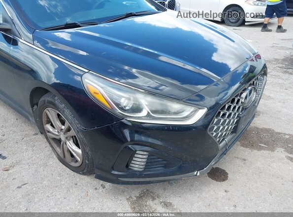 5NPE34AF6JH719944 2018 HYUNDAI SONATA Черный Вид спереди
