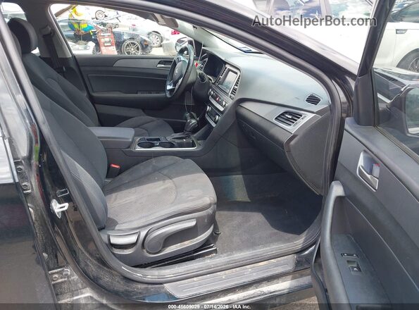 5NPE34AF6JH719944 2018 HYUNDAI SONATA Черный Вид салона спереди