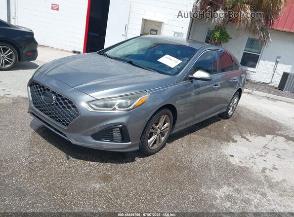 5NPE34AF6KH741346 2019 HYUNDAI SONATA Gray Vista tres cuartos delantera izquierda