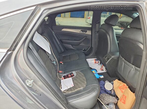 5NPE34AF6KH757854 2019 HYUNDAI SONATA Gray Vista de los asientos traseros
