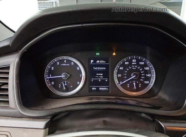 5NPE34AF6KH775688 2019 HYUNDAI SONATA Silver Widok zestawu wskaźników
