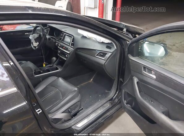 5NPE34AF6KH805322 2019 HYUNDAI SONATA Black Widok wnętrza z przodu