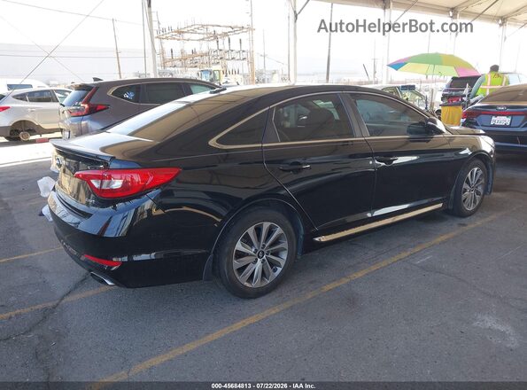 5NPE34AF7GH282786 2016 HYUNDAI SONATA Черный Задняя правая четверть