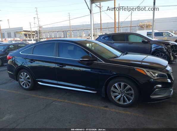 5NPE34AF7GH282786 2016 HYUNDAI SONATA Черный Вид задней части салона