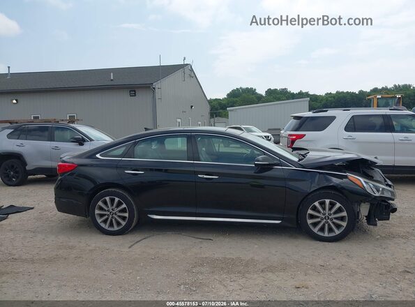 5NPE34AF7GH299247 2016 HYUNDAI SONATA Черный Вид задней части салона