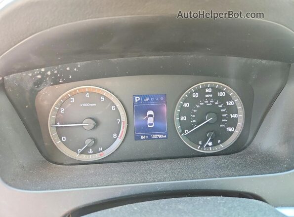 5NPE34AF7GH303393 2016 HYUNDAI SONATA Silver Вид щитка приладів