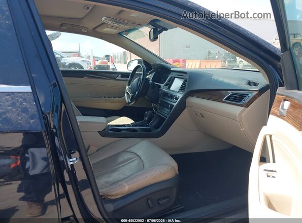 5NPE34AF7HH461749 2017 HYUNDAI SONATA Black Widok wnętrza z przodu