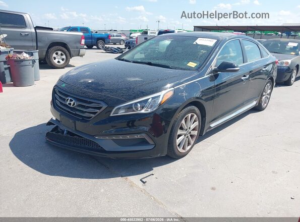5NPE34AF7HH461749 2017 HYUNDAI SONATA Black Przód lewy