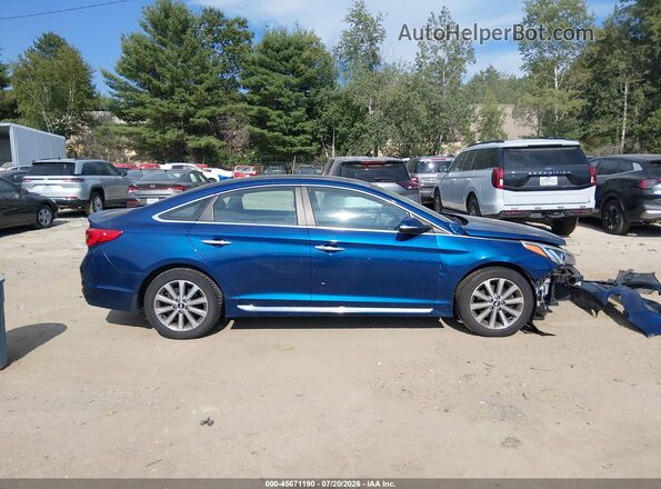 5NPE34AF7HH466742 2017 HYUNDAI SONATA Blue Rear interior view