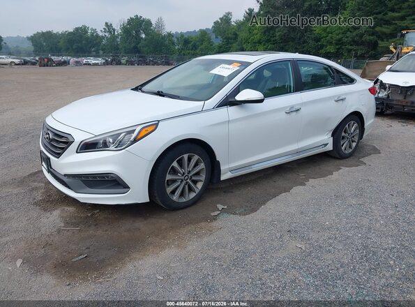 5NPE34AF7HH490023 2017 HYUNDAI SONATA White Vista tres cuartos delantera izquierda
