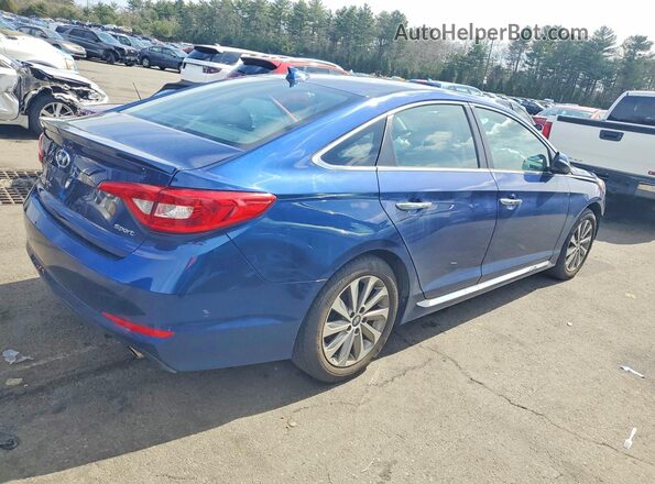 5NPE34AF7HH502977 2017 HYUNDAI SONATA Blue Tył prawy