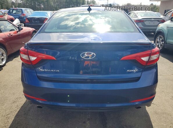 5NPE34AF7HH502977 2017 HYUNDAI SONATA Blue Widok z tyłu