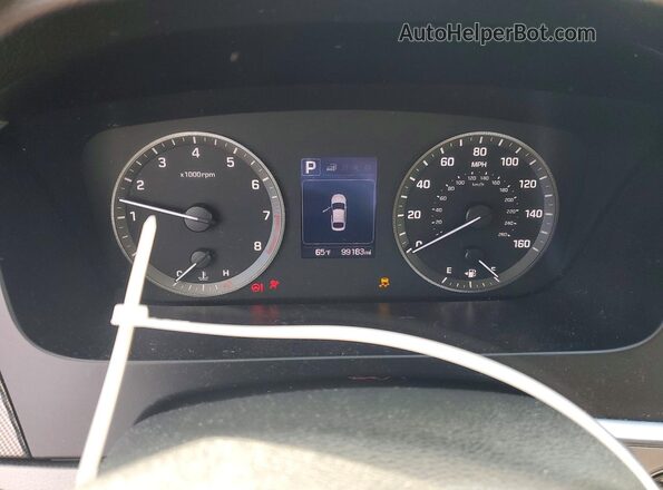 5NPE34AF7HH502977 2017 HYUNDAI SONATA Blue Widok zestawu wskaźników