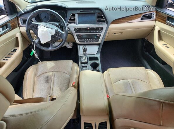 5NPE34AF7HH517737 2017 HYUNDAI SONATA Blue Widok deski rozdzielczej