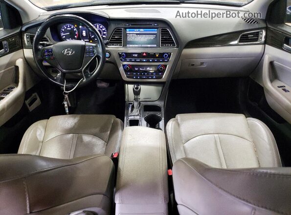 5NPE34AF7HH545117 2017 HYUNDAI SONATA Blue Առջևի վահանակի տեսք