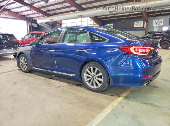 5NPE34AF7HH545117 2017 HYUNDAI SONATA Blue Հետևի ձախ