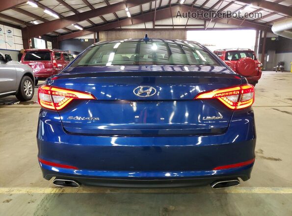 5NPE34AF7HH545117 2017 HYUNDAI SONATA Blue Հետևի տեսք