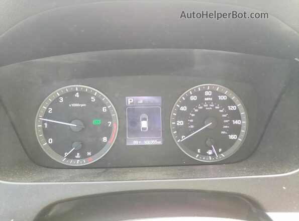 5NPE34AF7HH553959 2017 HYUNDAI SONATA Silver Вид щитка приладів