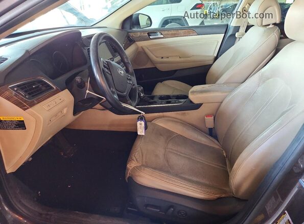5NPE34AF7HH593488 2017 HYUNDAI SONATA Gray წინა სალონის ხედი