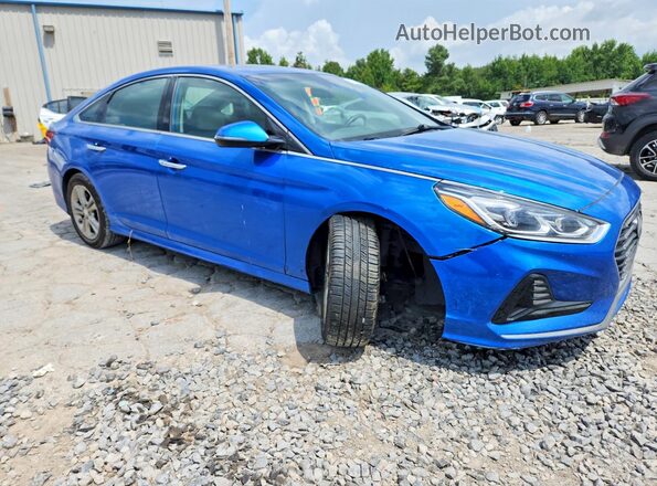 5NPE34AF7JH607931 2018 HYUNDAI SONATA Blue წინა მარჯვენა