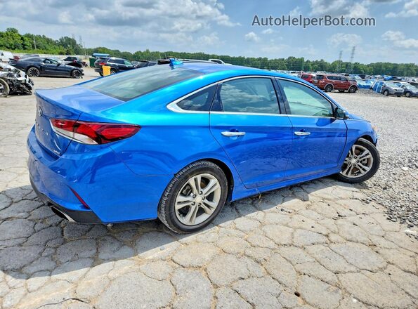 5NPE34AF7JH607931 2018 HYUNDAI SONATA Blue უკანა მარჯვენა