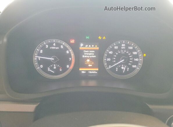 5NPE34AF7JH622591 2018 HYUNDAI SONATA Black Вид щитка приладів