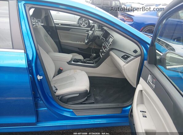 5NPE34AF7JH626835 2018 HYUNDAI SONATA Blue Սալոնի դիմացի տեսք