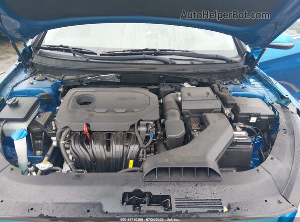 5NPE34AF7JH626835 2018 HYUNDAI SONATA Blue Հետևի տեսք