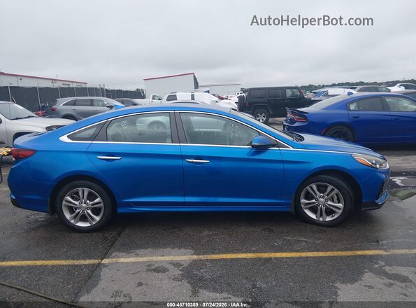 5NPE34AF7JH626835 2018 HYUNDAI SONATA Blue Սալոնի հետևի տեսք