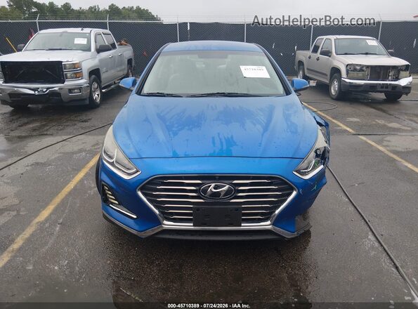 5NPE34AF7JH626835 2018 HYUNDAI SONATA Blue Սարքավորումների վահանակի տեսք