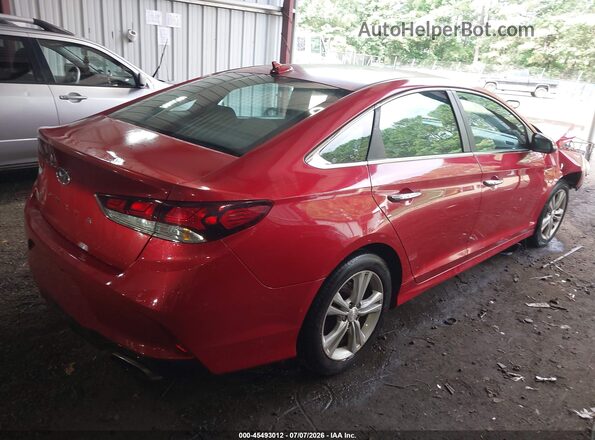5NPE34AF7JH637706 2018 HYUNDAI SONATA Red Հետևի աջ
