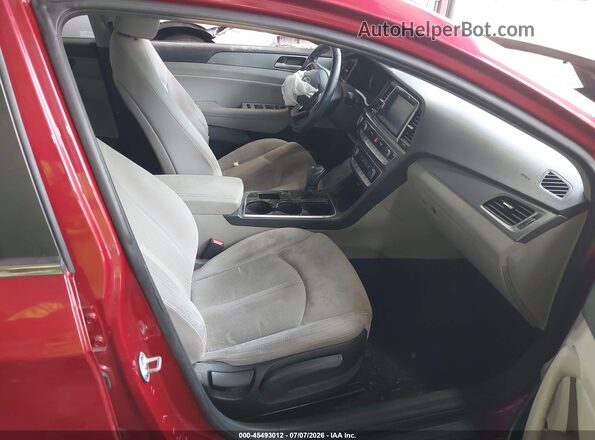 5NPE34AF7JH637706 2018 HYUNDAI SONATA Red Սալոնի դիմացի տեսք