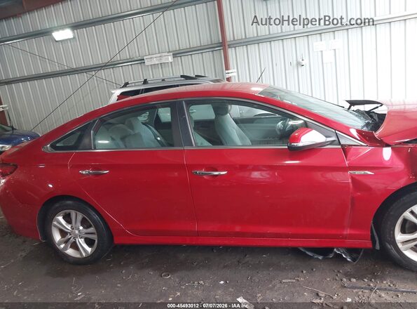 5NPE34AF7JH637706 2018 HYUNDAI SONATA Red Սալոնի 360 աստիճան տեսք