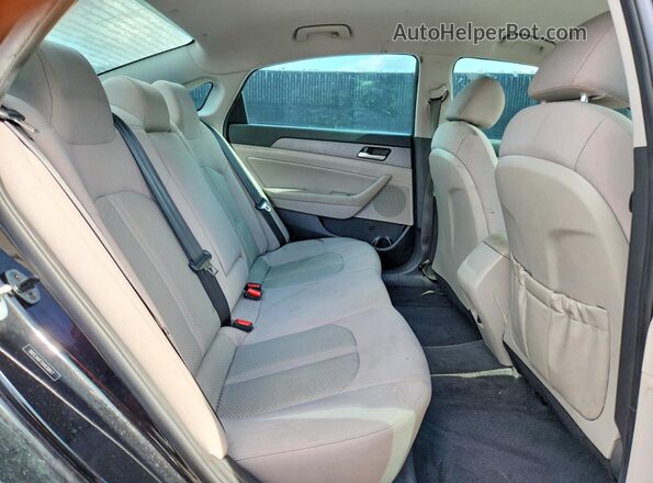 5NPE34AF7JH639617 2018 HYUNDAI SONATA Black Rear seats view