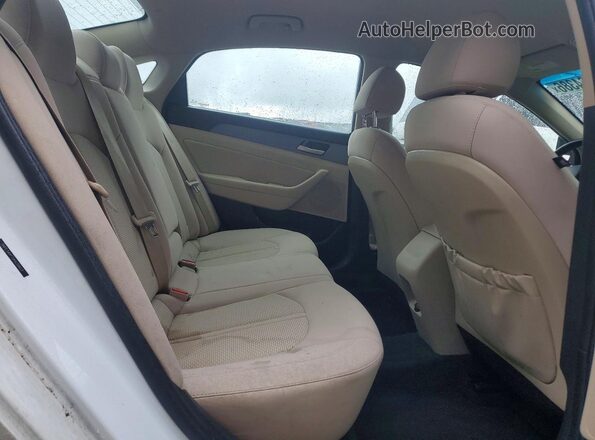 5NPE34AF7JH639827 2018 HYUNDAI SONATA White უკანა სავარძლების ხედი