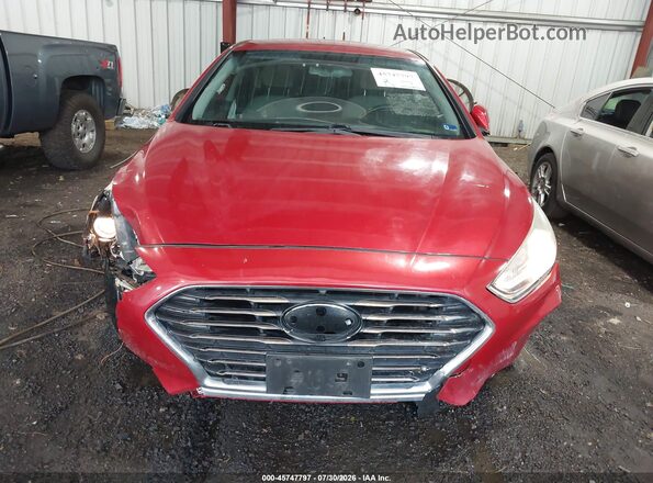 5NPE34AF7JH689224 2018 HYUNDAI SONATA Red Вид щитка приладів