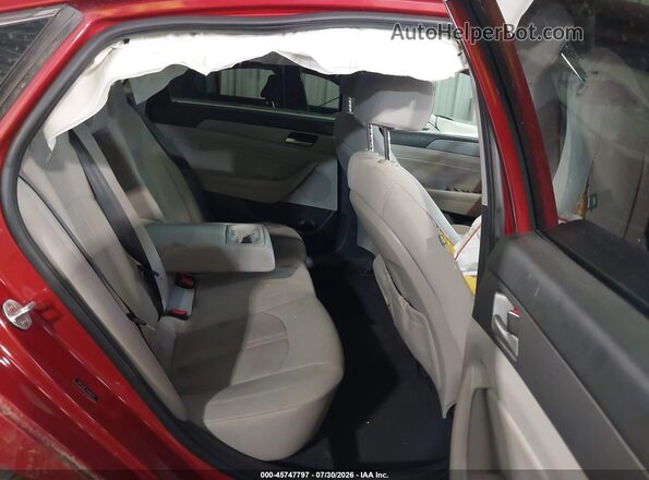 5NPE34AF7JH689224 2018 HYUNDAI SONATA Red Вид наклейки з VIN-кодом