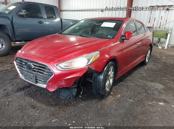 5NPE34AF7JH689224 2018 HYUNDAI SONATA Red Передня ліва чверть