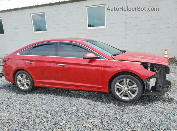 5NPE34AF7JH720665 2018 HYUNDAI SONATA Темно-бордовый Передняя правая четверть