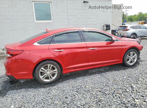 5NPE34AF7JH720665 2018 HYUNDAI SONATA Темно-бордовый Задняя правая четверть