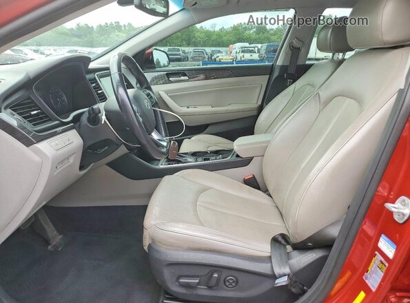 5NPE34AF7JH720665 2018 HYUNDAI SONATA Темно-бордовый Вид салона спереди