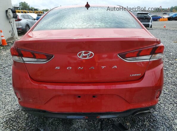 5NPE34AF7JH720665 2018 HYUNDAI SONATA Темно-бордовый Вид сзади