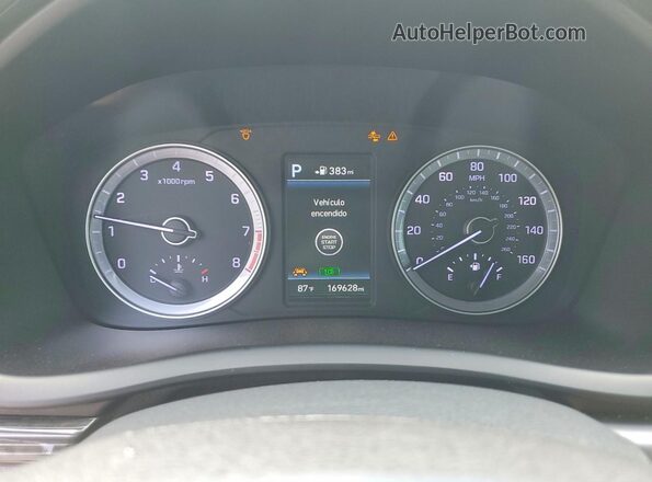 5NPE34AF7JH720665 2018 HYUNDAI SONATA Темно-бордовый Вид щитка приборов